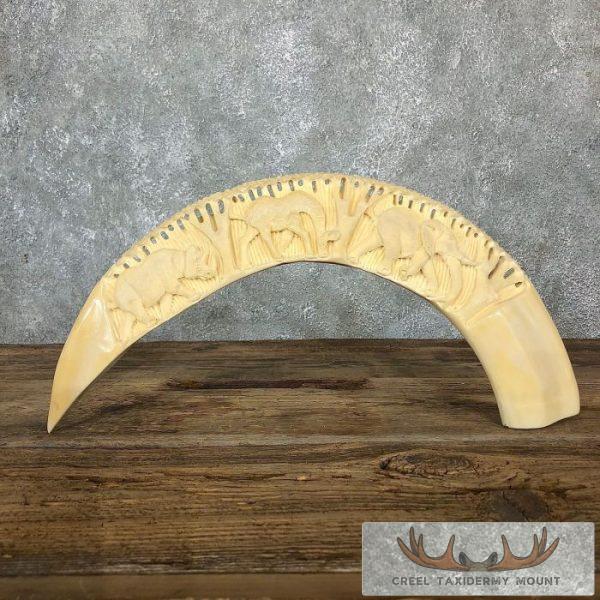Carved Hippopotamus Tooth Safari Decor For Sale