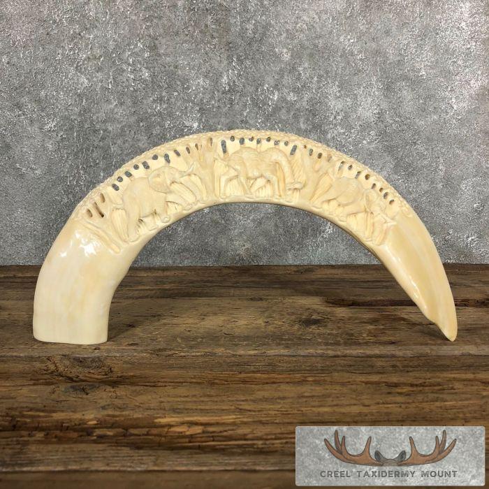 Carved Hippopotamus Tooth Safari Decor For Sale