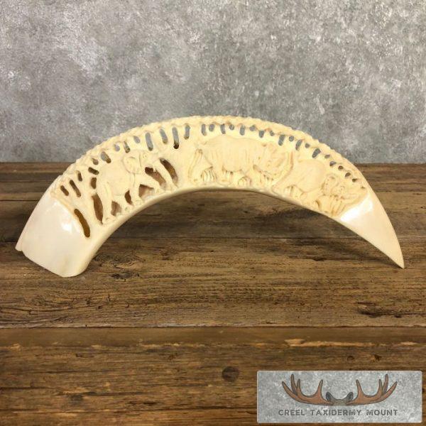 Carved Hippopotamus Tooth Safari Decor For Sale
