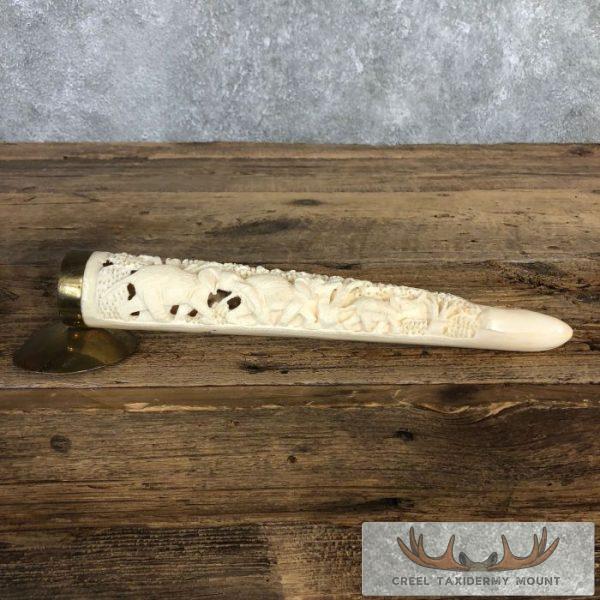 Carved Hippopotamus Tooth Safari Decor For Sale