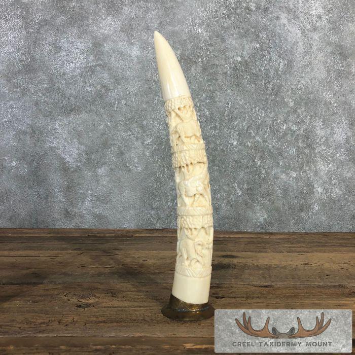 Carved Hippopotamus Tooth Taxidermy Mount For Sale