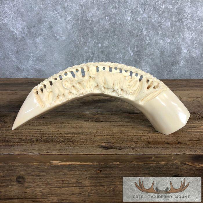 Carved Hippopotamus Tooth Taxidermy Mount For Sale