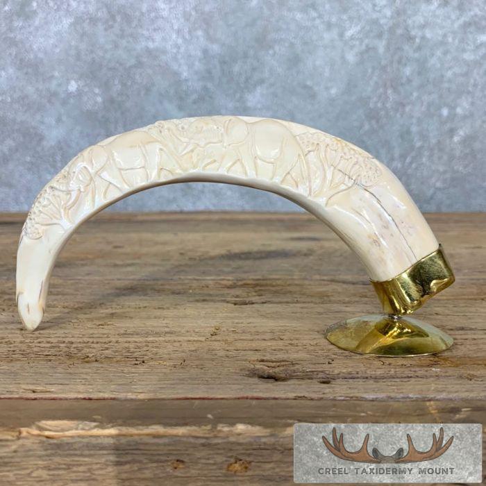 Carved Warthog Tooth Safari Decor For Sale