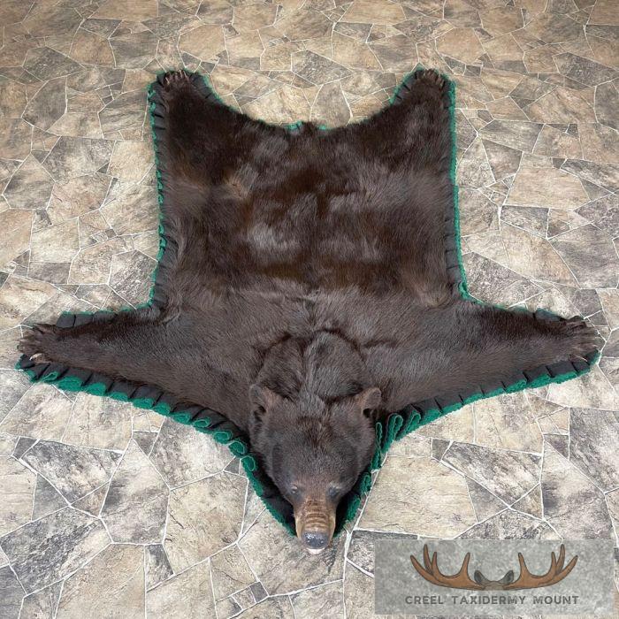 Chocolate Black Bear Full-Size Taxidermy Rug For Sale