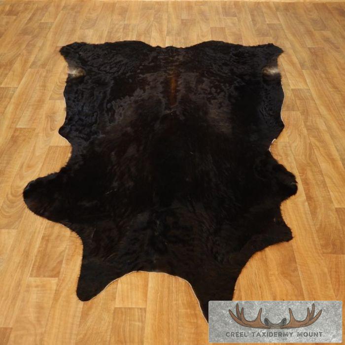 Black Cowhide Taxidermy Tanned Skin For Sale