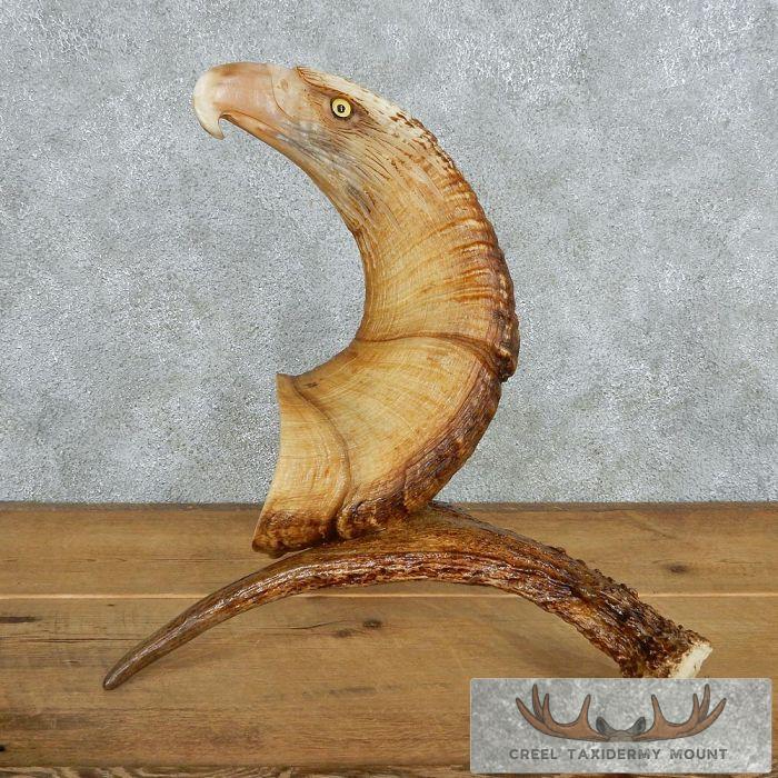 Bighorn Sheep Horn Eagle Head Carving For Sale