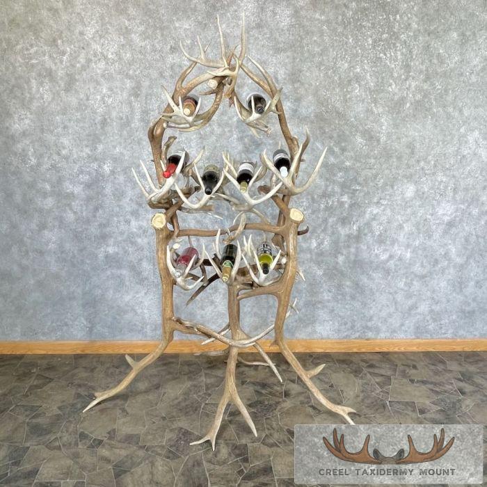 Elk and Whitetail Deer Antler Wine Rack For Sale