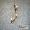 Four Light Elk Antler Chandelier For Sale