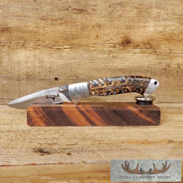 Folding Pocket Clip Knife with Genuine Pinecone Handle For Sale