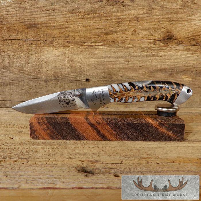 Folding Pocket Clip Knife with Genuine Pinecone Handle For Sale