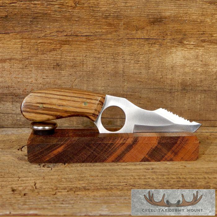 Kodiak Skinning Knife with Zebra Wood Handle For Sale