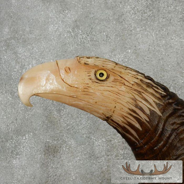 Bighorn Sheep Horn Eagle Head Carving For Sale - Image 2