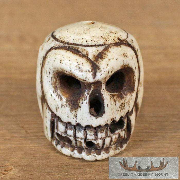Ivory Carved Skull Figurine For Sale