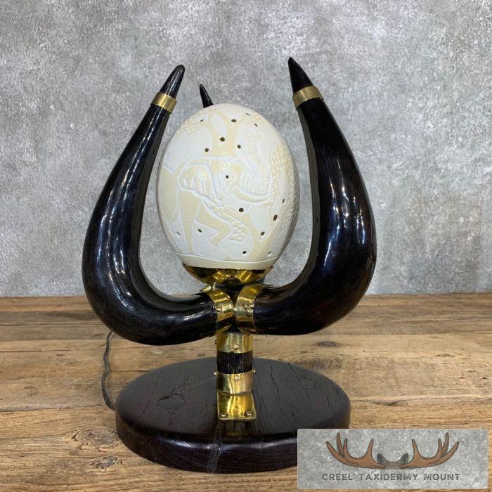 Ostrich Egg Lamp Safari Decor For Sale