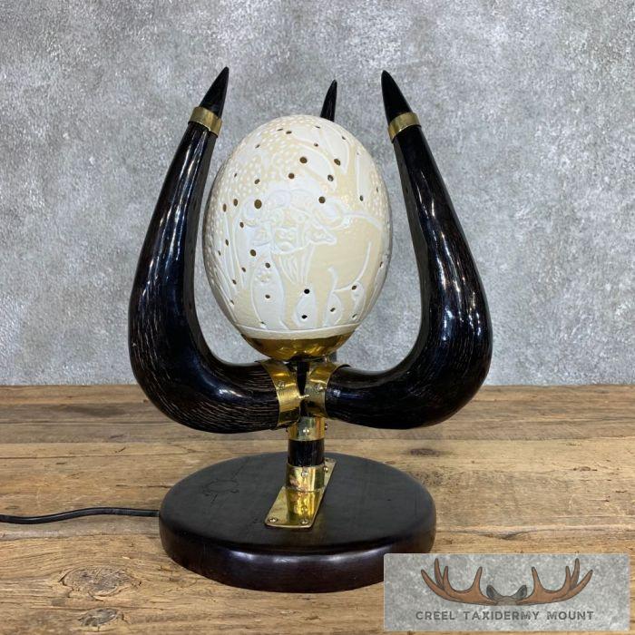 Ostrich Egg Lamp Safari Decor For Sale