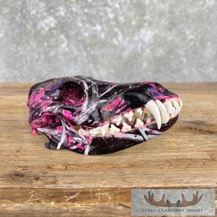 Pink Galaxy Camo Dipped Coyote Skull For Sale