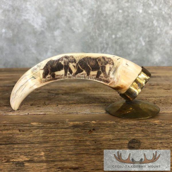 Scrimshaw Warthog Tooth Safari Decor For Sale