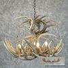 Four Light Whitetail Deer Antler Chandelier For Sale