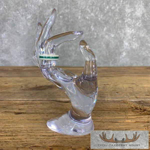Whitetail Deer Antler Ring with Malachite Inlay For Sale